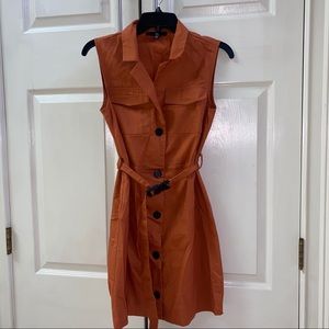 Misguided burnt orange dress